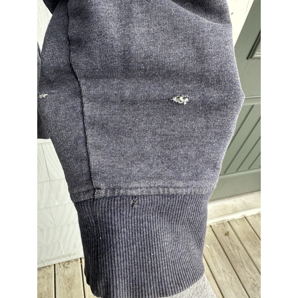 Patagonia Full Zip Hoodie Gray Logo Sweatshirt Men's Large Distressed - Picture 5 of 6
